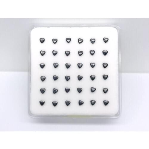 925 sterling silver heart shape nose pin plated gold nose studs ring 36pcs fashion plated gun body piercing body jewelry