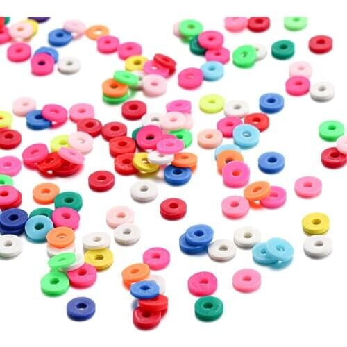 4mm 300-400Pcs/Lot DIY Jewelry Findings Polymer Clay Beads Rubber Spacer Beads For Boho Jewelry Making Bracelet Accessories