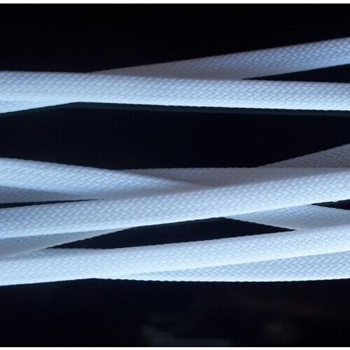 5/20/50/200 Meters White - High quality 6mm Braid PET Expandable Sleeving High Density Sheathing Plaited Cable Sleeves