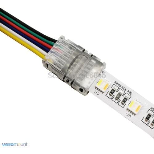 5pcs 2pin 3pin 4pin 5pin 6pin LED Strip to Wire Connector for RGB RGBW RGBWW LED Strip Light Wire Connection Terminal Splice