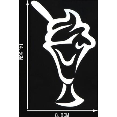 8.8×14.5CM Dessert Ice Cream Personality Car Stickers Interesting Vinyl Decals