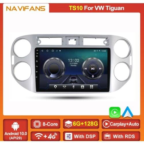 9inch IPS Android 11 Head Unit Car Radio Multimedia DVD Player For Volkswagen Tiguan 1 NF 2006 - 2010 2012-2016 Navi GPS Carplay