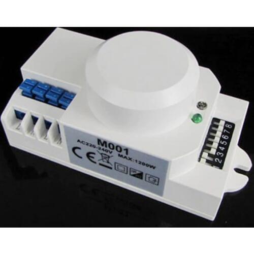 Free 110V/AC-240V/AC 360 degree Microwave Sensor Light Switch Induction Microwave Motion Sensor switch Vibration Sensor