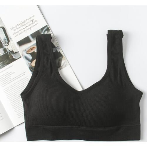 Seamless Sports Bra Women Fitness Tube Top Bra Solid Color Running Gym Crop Top Women Push Up Sport Bras