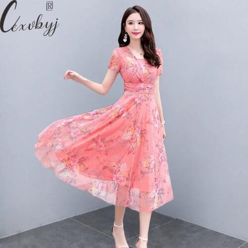 Cexvbyj Pink Summer Dresses