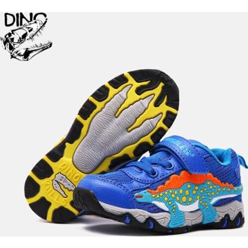 DINO Childrens Shoes Dinosaur 4-6Y Spring Autumn Sneakers For Boys Mesh Fashion Little Kids Outdoor Running Casual Sports Shoes
