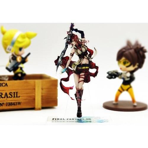Fantasy FF13 XIII 13 Lightning Eclair Farron acrylic stand figure model double-side plate holder cake topper anime games cool