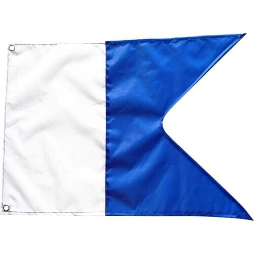 Scuba Diving Dive Boat Flag ( Alpha Flag ) with Metal Grommets, 500 x 350 mm