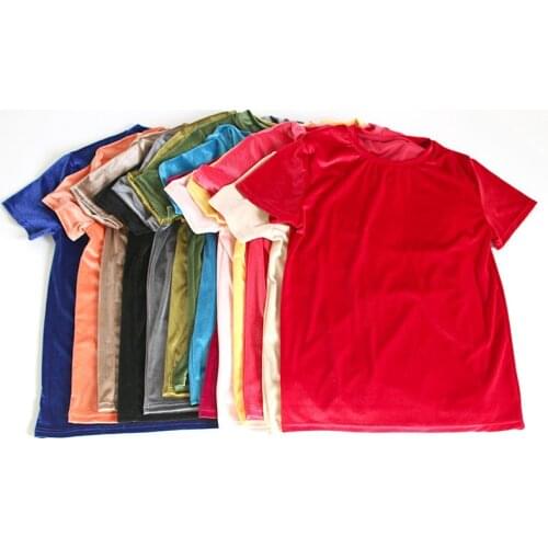 Multiple Colour Fashion Velour T Shirt Men Summer Mens Short Sleeve O-neck Velvet Fabric Hip Hop Tshirt Swag Velvet T-shirt Top