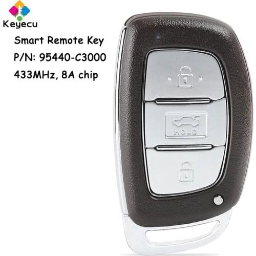 KEYECU Smart Remote Control Car Key With 3 Buttons 433MHz 8A Chip - FOB for Hyundai Sonata Since 2015 P/N: 95440-C3000