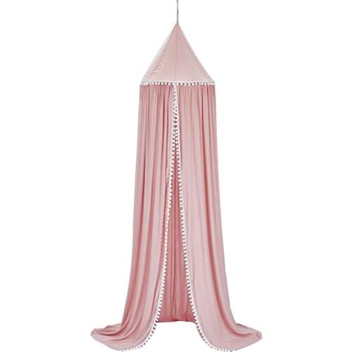 Round Baby Bed Mosquito Net Dome Hanging Cotton Bed Canopy Mosquito Net Curtain