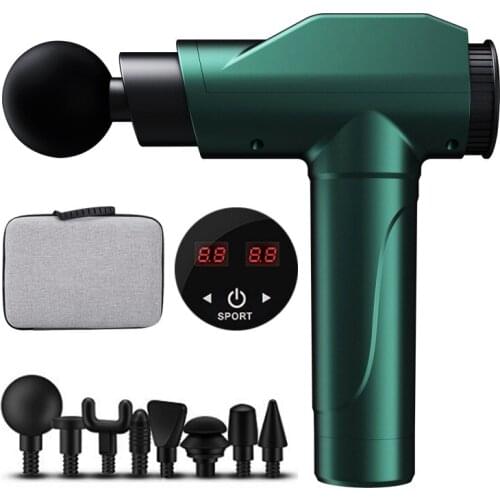 8 Heads Fitness Massage Gun Deep Muscle Massager Body Neck Massage Exercising Slimming Muscle Pain Relief Relaxation 22 gears