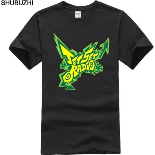 New Jet Set Radio Logo Anime Cartoon Game Mens Black T-Shirt euro size cotton tshirt male top tees