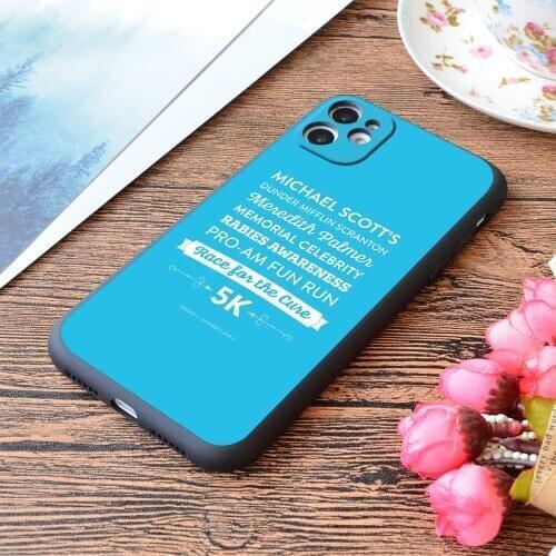 For iPhone The Office Rabies Awareness Fun Run Print Soft Matt Apple iPhone Case