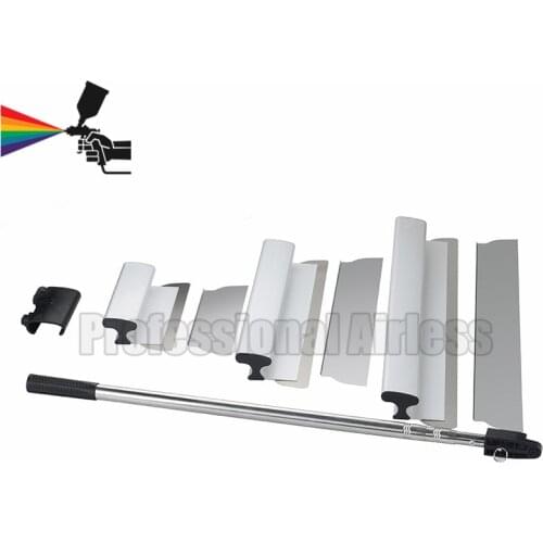 Skimming Blade Set 12“ 22" 32" with 32"-78" Extendable Handle Spatula for Wall Tools European Stainless Steel Skimming Knives 2