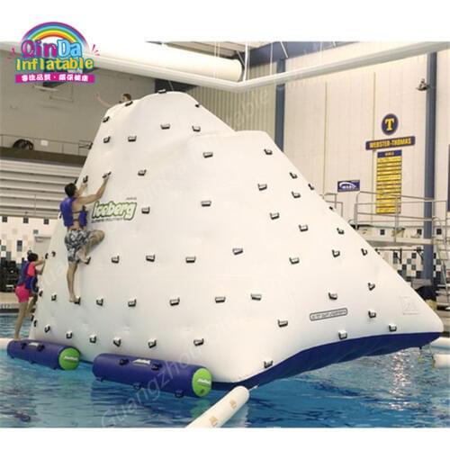 Water Floating Inflatable Water Iceberg ,Water Island Floating Platform Water Park Floating Inflatable Ice Tower Mountain