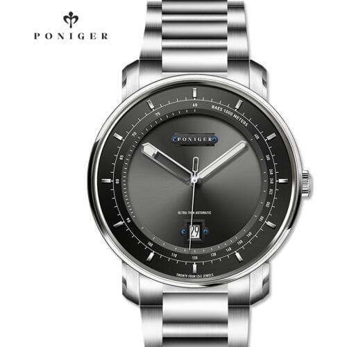 PONIGER Switzerland Luxury Brand Mens Watch Japan MIYOTA 9015 Automatic Mechanical Watches Men Sapphire Tachymeter Clock P913-4