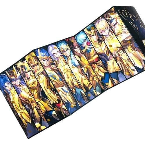 Original Saint Seiya 30th Anniversary 12pcs/set Limited Shining Card Exclusive Gold Saint Figure Card Commemorative Car Toys