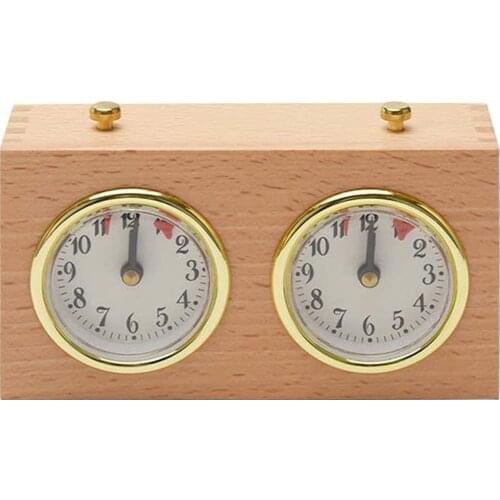 Newborn Baby Portable Timer Toy Professional Wooden Chess Clock Tool For Chess Game Mechanical Structure Accurate Time Timer Toy