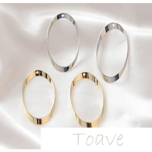 Simple and atmospheric oval earrings hand-made material accessories diy earrings pendant 6PCS