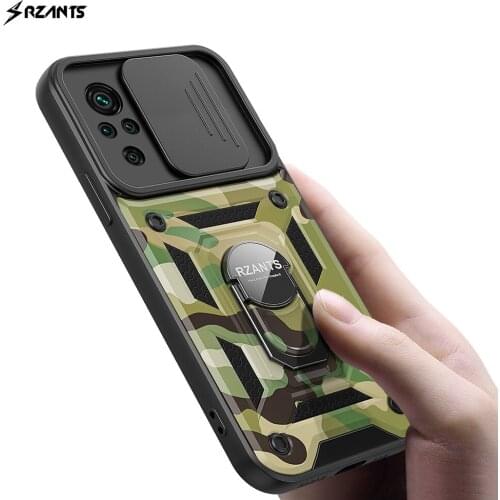 Rzants For Xiaomi Redmi Note 10 Redmi Note 10 Pro Max 4G 5G Case [Jungle tank] Military Camouflage Shockproof Ring Holder Cover