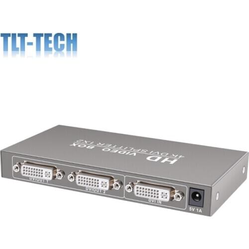 2 Port DVI Splitter Dual Monitor 1 in 2 Out(Splits 1 Video Signal to Dual Display) Supports Resolution up to 4K2K/30Hz