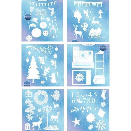 Christmas Snowman Sled Reindeer Snowflake Hanging Ornaments Metal Cutting Dies for DIY Scrapbooking Paper Card Craft 2019 New