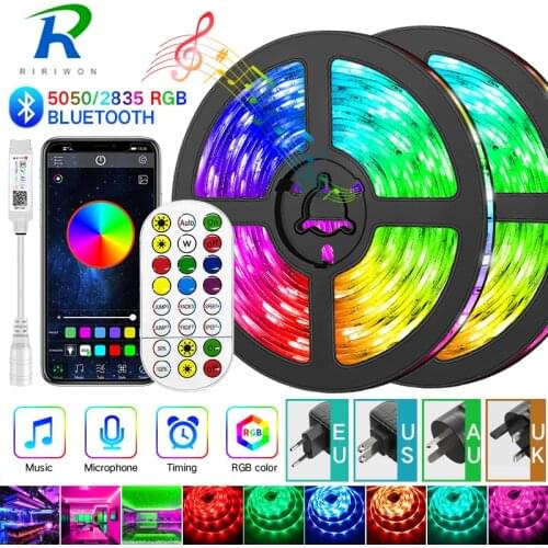 Bluetooth Led Strip 5M-30M 5050/2835 LED Strip Light led ribbon rgb led diode tape waterproof Controller power adapter for Home
