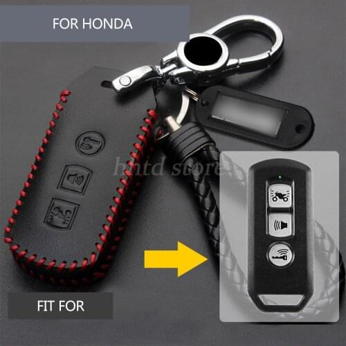 Genuine Leather Motorcycle Remote Start Key Protective Shell Cover Accessories Fob For Honda PCX150/125 RX125 FORZA300 NS110R