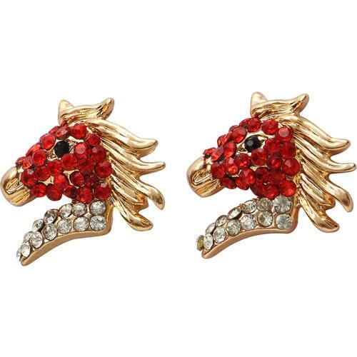 New Fashion Hot Lovely Horse pattern Stud Earring For Women Gold color created Austrian Crystal Rhinestone Earrings Gift E-0003
