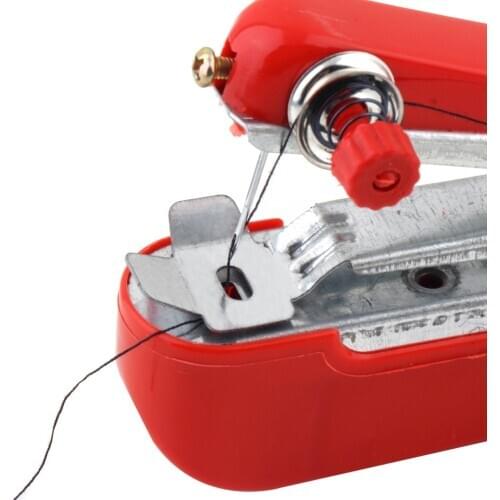 1pcs Hot Selling Useful Portable Needlework Cordless Mini Hand-Held Clothes Fabrics Sewing Machine AUG889