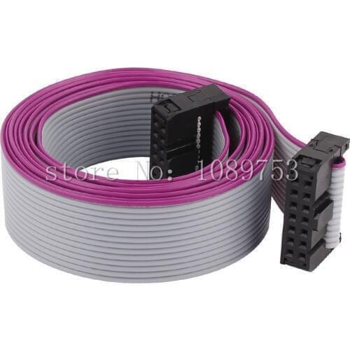 10pcs FC-14P 14Pin 2.54mm Pitch IDC Socket Extension Flat Ribbon Cable Wire10cm