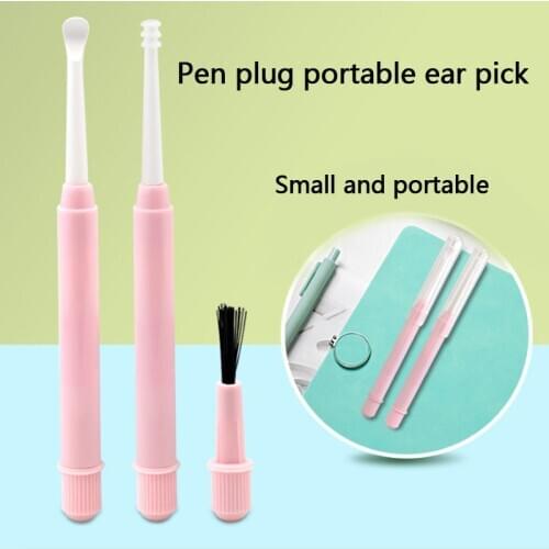 2pcs Portable Ear Wax Pickers Flexible Soft Spiral Ear Cleaner Removal Spoon For Kids Babys Adult Travel Ear Care Tool