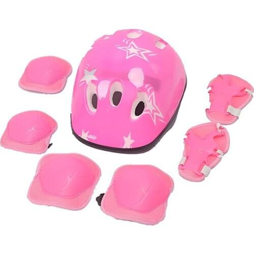 2021 New Kids Bike Helmet Knee Elbow Wrist Pads Toddler Helmet For Kids 3-8 Years Child Adjustable Sport Protective Gear Set