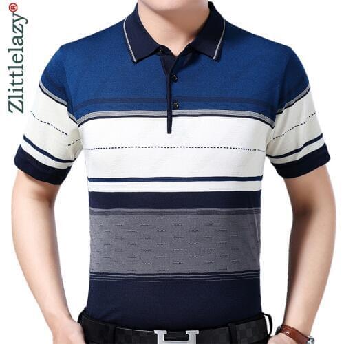 2020 Brand Casual Summer Striped Short Sleeve Polo Shirt Men Poloshirt Jersey Luxury Mens Polos Tee Shirts Dress Fashions 50533