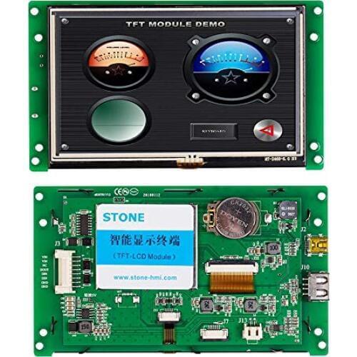 5.0 inch HMI TFT Screen Module with UART Interface + Controller + Develop Software for Industrial Control