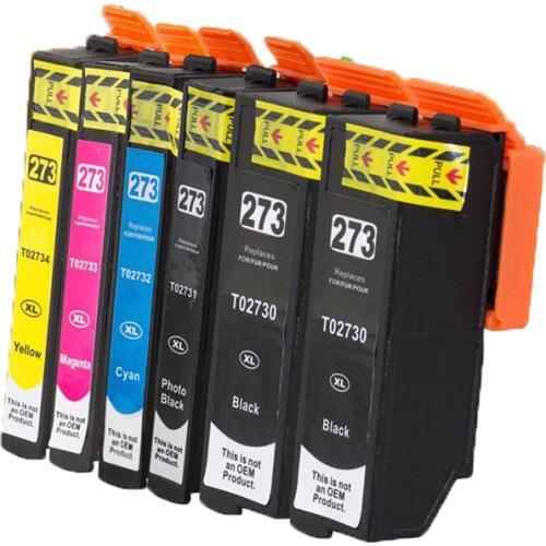 6x Compatible Ink Cartridges 273XL T2730 T2731 for use in Epson XP-510 XP-520 XP-600 XP-610 XP-620 XP-700 XP-710 XP-720 XP-810