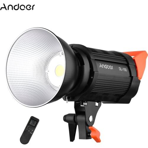Andoer DL-150 150W Video Focus Light Dimmable COB LED Video Light CRI 95+ Bowens Mount with Remote Control for Video Recording