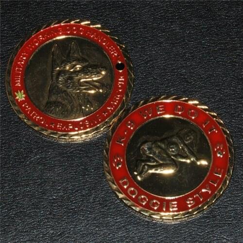 Free Shipping 30pcs/lot,WORKING DOG K9 Handler Military Challenge Coin - DOGGIE STYLE WE DO IT