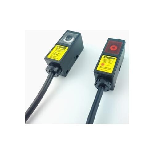 FREE SHIPPING Square laser photoelectric sensor visible light on the laser beam to shoot the photoelectric switch NPN