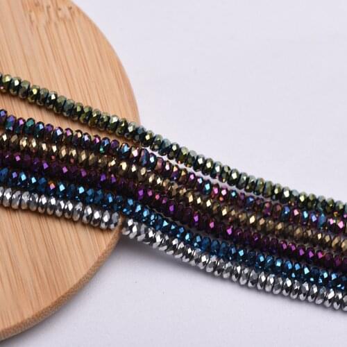 2x3mm/2x4mm Wholesale Facet Coated Hematite Loose Beads for Jewelry Making Natural Stone Bead Diy Necklace Bracelet Jewellery