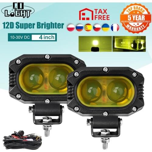 CO LIGHT 4“ Led Work Light Bar 12V 24V Spot Flood Beam 6500K 3500K For Moto 4x4 Offroad ATV SUV Trucks Fog Lamp Driving Lights