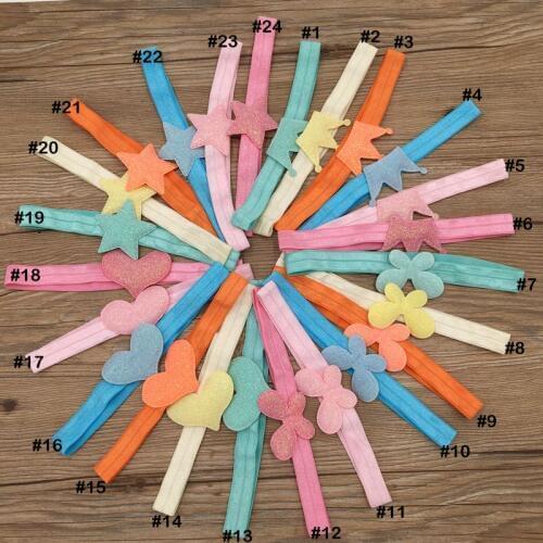 XIMA Bling Star Butterfly Heart Crown Headbands Hair Accessories Sequin Headbands Kids Hair Accessories 24pcs/lot