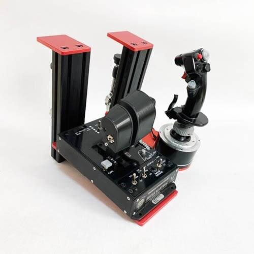 HOTAS pig pole VKB flight rocker desktop mounting bracket red black upgrade