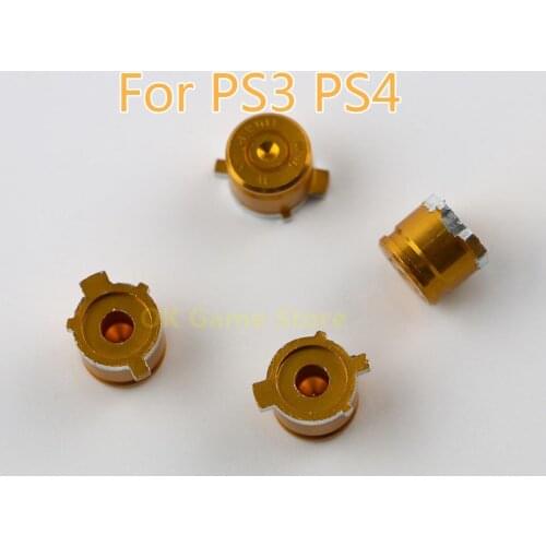 100pcs/lot Metal Bullet ABXY Button Joystick Thumbstick Cap Replacement for Playstation PS3 PS4 Gamepad Controller