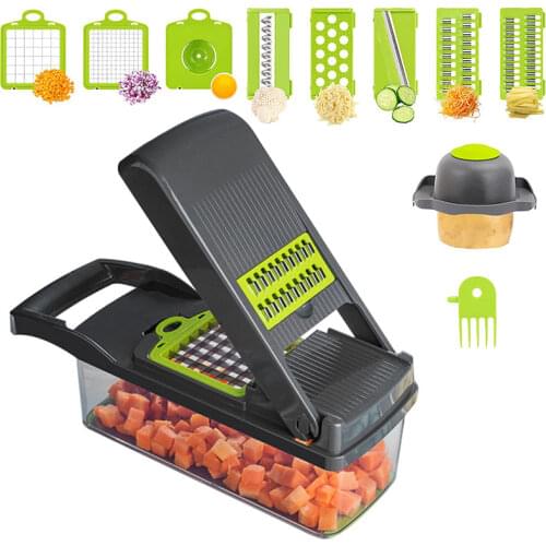 Multifunctional Vegetable Cutter Fruit Slicer Grater Shredders Drain Basket 8 In 1Gadgets кухня аксессуары Kitchen Accessories