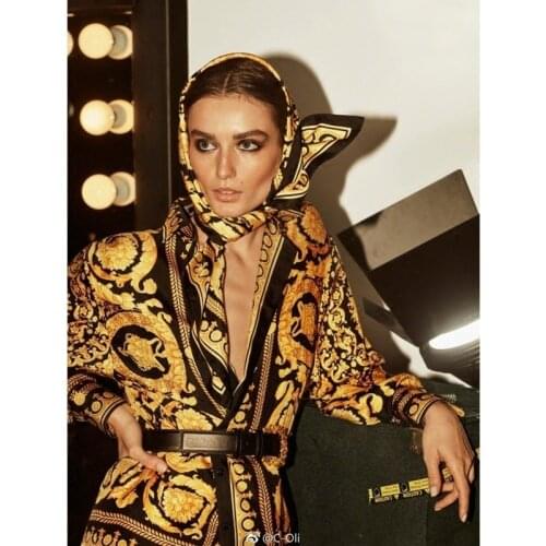 Cai In Lin Dress Shirt Bouffancy Half-body Skirt Bound Feet Pants Baroque Court Wind Suit Three-piece print vintage h190517