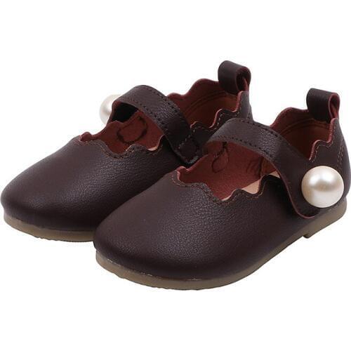 2020 New Bead Baby Girls Party Leather Shoes For 1 2 3 4 5 6 Year Old Princess Flats Toddler Little Girls For Kids Dress Shoes