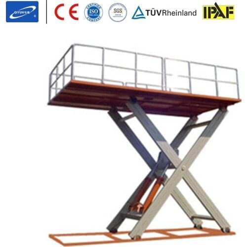 Qiyun New 2021 Type 2 Ton Stationary Goods Electric Scissor Lift Table/ Freight Elevator for Material Lifting Use in Workshop