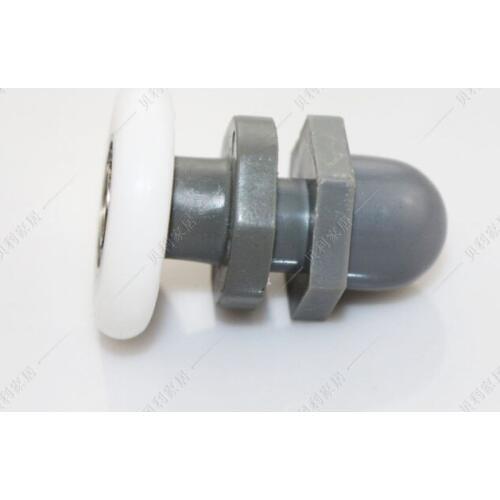 2pcs Shower Room Cabinet Sliding Door Roller Dia 25mm/27mm Straight Plastic Single Pulley Runner Wheel
